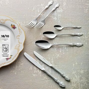 Emsan Royal 84 Parça 12 Kişilik Gümüş Çatal Kaşık Bıçak Takımı