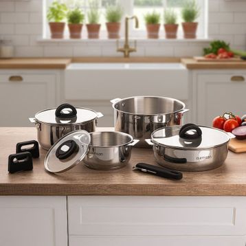 Emsan Steel Click 7 Parça Tencere Seti