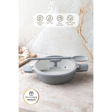 Emsan Swiss Cyrstal RS Gri 24 cm Karnıyarık Tenceresi