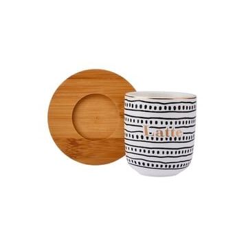 Emsan Tinylatte 2 Parça New Bone 200 ml Siyah Kupa Seti