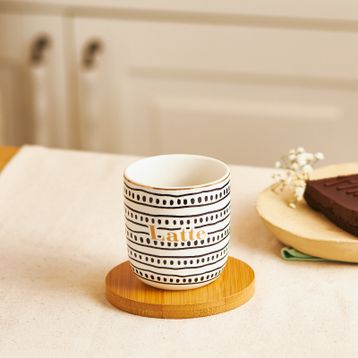 Emsan Tinylatte 2 Parça New Bone 200 ml Siyah Kupa Seti