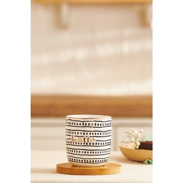Emsan Tinylatte 2 Parça New Bone 200 ml Siyah Kupa Seti
