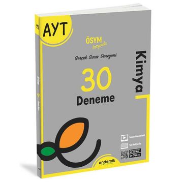 Endemik 2022 AYT Kimya 30 Deneme Sınavı