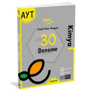 Endemik 2022 AYT Kimya 30 Deneme Sınavı