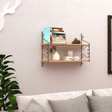 Endpa Seramoni 20x72 cm Antik Çam 2 Raflı Set