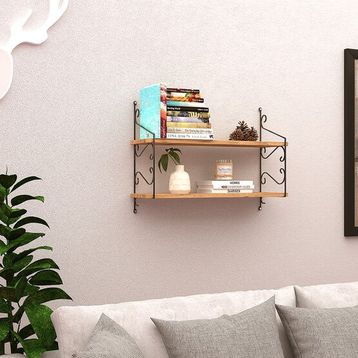 Endpa Seramoni 20x72 cm Antik Çam 2 Raflı Set