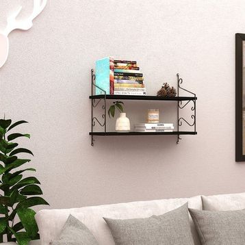 Endpa Seramoni 20x72 cm Siyah 2 Raflı Set