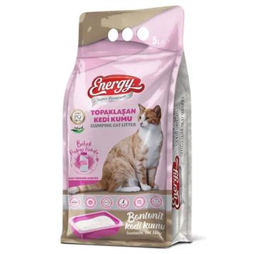 Energy Bebek Pudralı İnce Topaklaşan Bentonit 5 lt Kedi Kumu