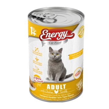 Energy Tavuklu 5x415 gr Yetişkin Islak Kedi Maması Konserve