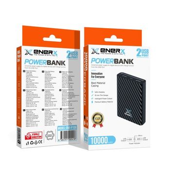 Enerx ENR-P10A 10.000 mAh 1.0 Amper Siyah Powerbank