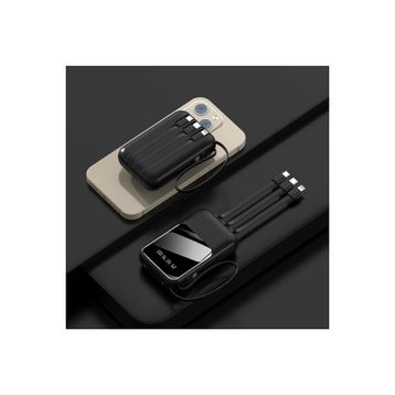Enerx ENR-P10DC 10.000 mAh 2.0 Amper Dahili Kablolu Siyah Powerbank