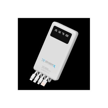 Enerx ENR-P20DC 20.000 mAh 2.1 Amper Dahili Kablolu Beyaz Powerbank