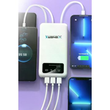 Enerx ENR-P20DC 20.000 mAh 2.1 Amper Dahili Kablolu Siyah Powerbank