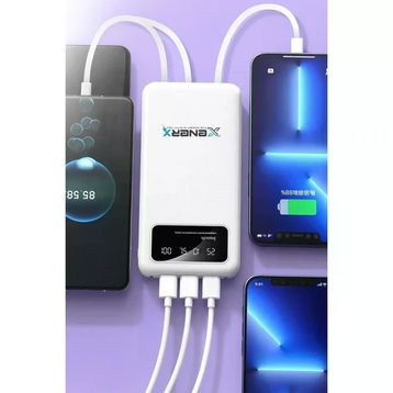 Enerx ENR-P20DC 20.000 mAh 2.1 Amper Dahili Kablolu Siyah Powerbank