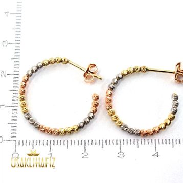 Engin Gold 14 Ayar Altın Dorika Halka Küpe