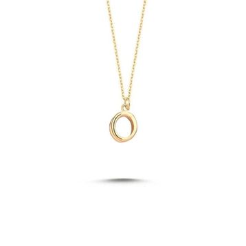 Engin Gold 14 Ayar Altın O Harfli Kolye