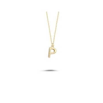Engin Gold 14 Ayar Altın P Harfli Kolye