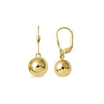 Engin Gold 14 Ayar Altın Sallantılı Top Küpe