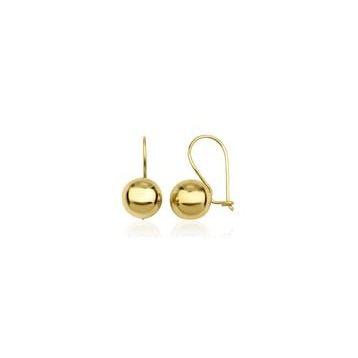 Engin Gold 14 Ayar Altın Sallantılı Top Küpe