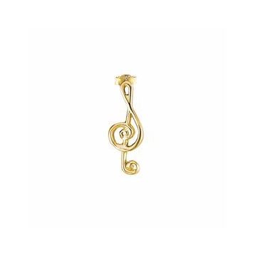 Engin Gold 14k Altın Tek Sol Anahtarı Melodi Küpe