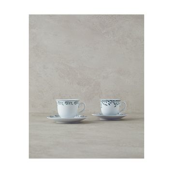 English Home Blatt Porselen 2'li 80 ml Yeşil Kahve Fincan Takımı