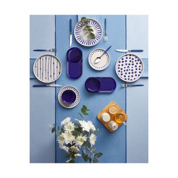 English Home Cosmos 14 Parça 6 Kişilik Seramik Kahvaltı Takımı - Lacivert