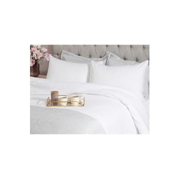 English Home Crystal İpeksi Twill Super King 260x220 cm Beyaz Nevresim Takımı