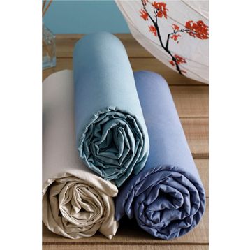 English Home Düz Seledon Çift Kişilik Lastikli Çarşaf