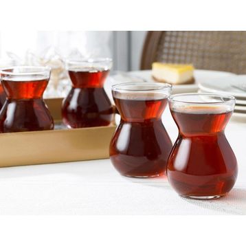 English Home Etnik Cam 140 ml 6'lı Şeffaf Çay Bardağı