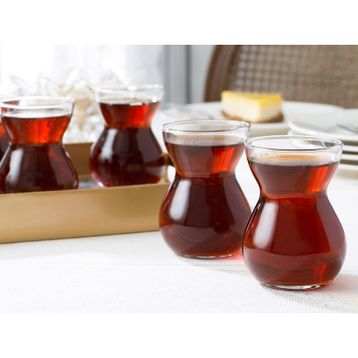 English Home Etnik Cam 140 ml 6'lı Şeffaf Çay Bardağı