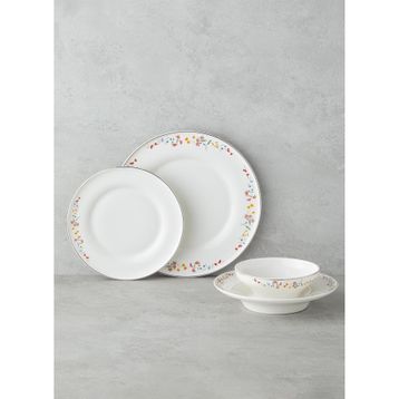 English Home Floral Symphony Bone 24 Parça 6 Kişilik Renkli Porselen Yemek Takımı