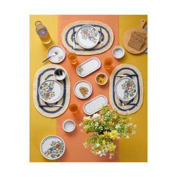 English Home Linea 14 Parça 6 Kişilik Seramik Kahvaltı Takımı - Renkli