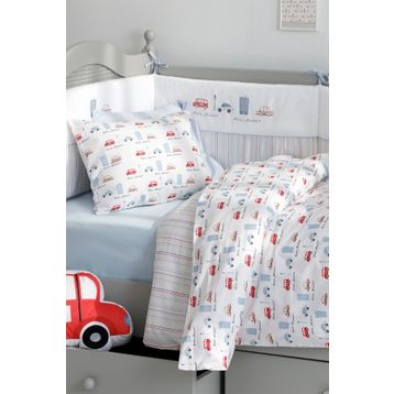 English Home Mini Cars Pamuklu 100x150 cm Mavi Bebek Nevresim Takımı