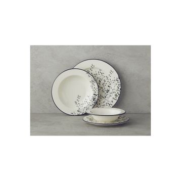 English Home Mystic Porselen 24 Parça 6 Kişilik Siyah Yemek Takımı