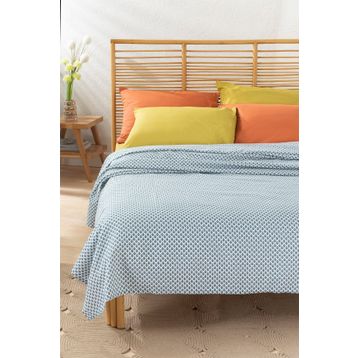 English Home Petit Florets Baskılı Petrol Yeşili 200x220 cm Çift Kişilik Pike