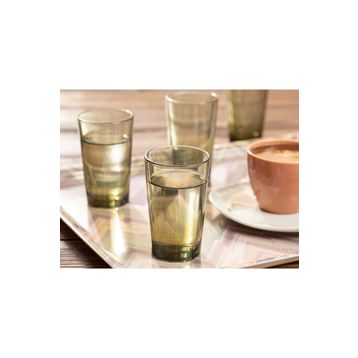 English Home Petunia Cam 6'lı 100 ml Yeşil Kahve Yanı Su Bardağı