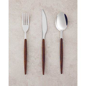 English Home Solid Paslanmaz Çelik 18 Parça 6 Kişilik Silver Çatal Kaşık Bıçak Takımı