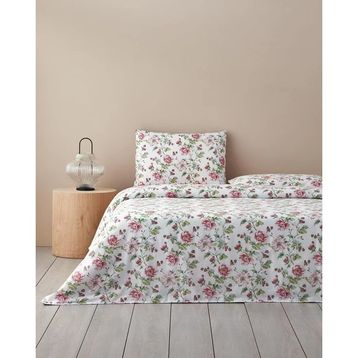 English Home Sparkling Flowers Yeşil Çift Kişilik Nevresim Takımı