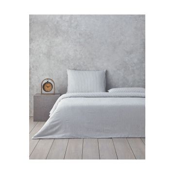 English Home Stitch Line İpliği Boyalı 160x220 cm Lacivert Tek Kişilik Nevresim Takımı