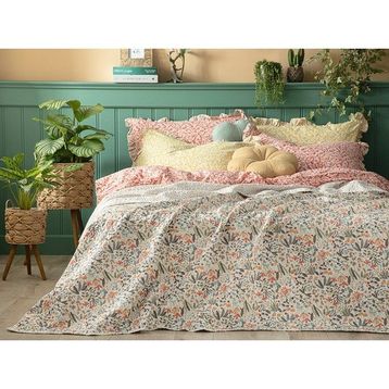 English Home Wild Forest Pembe 200x220 cm Çift Kişilik Yatak Örtüsü