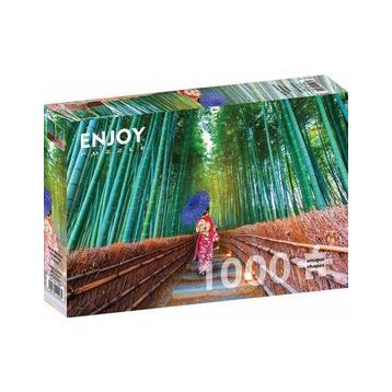 Enjoy 1000 Parça Bambu Ormanında Asyalı Kadın Puzzle