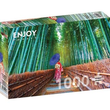 Enjoy 1000 Parça Bambu Ormanında Asyalı Kadın Puzzle
