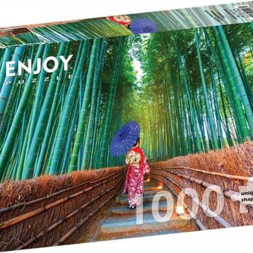 Enjoy 1000 Parça Bambu Ormanında Asyalı Kadın Puzzle