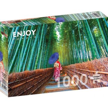 Enjoy 1000 Parça Bambu Ormanında Asyalı Kadın Puzzle