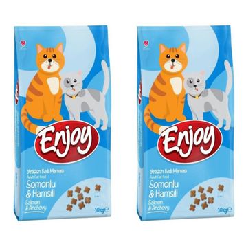 Enjoy 2x10 kg Somonlu ve Hamsili Yetişkin Kedi Maması