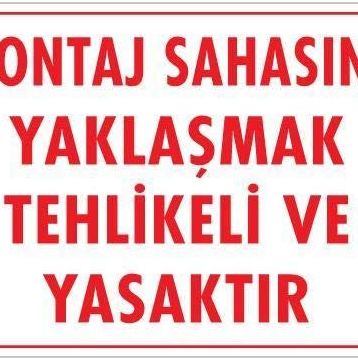 Ennalbur PVC 25x35 422 İkaz Levhası