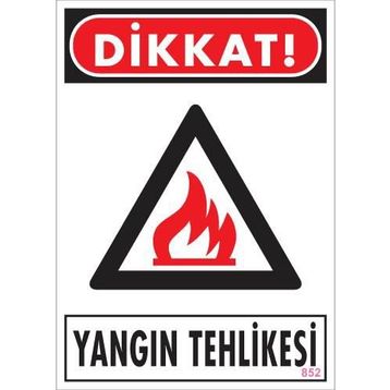 Ennalbur PVC 25x35 852 İkaz Levhası
