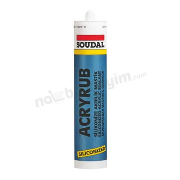 Ennalbur Soudal Acryrub Silikonize Mastik 310 ml Beyaz Silikon
