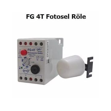 Entes FG-4T 190-255 VAC 1-3 Lüx Ayarlı Röle Çıkışlı Fotosel Röle