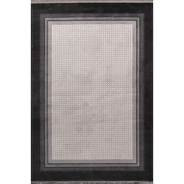 Enti Halı Miras 6816 Gri Modern Desenli Makine Halısı